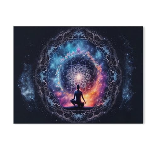 Jigsaw Puzzles 1000 Stück，meditatives Motiv mit Mandala-Symbol, Energie des Universums，Für Holz Kinder Spiele Lernspielzeug（75x50cm-11 von YYHMKBYY