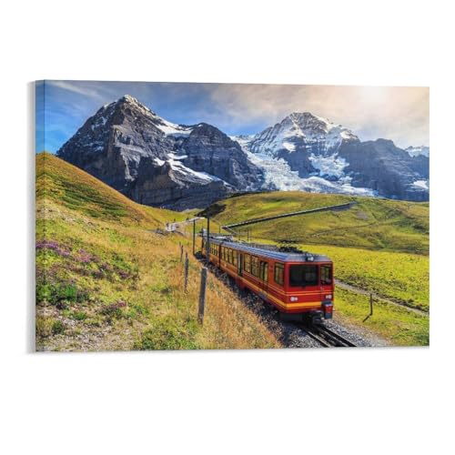 Jungfraubahn im Berner Oberland，Puzzles 1000 Teile für Erwachsene, Klassische Puzzle Jungen Mädchen Puzzle Herausfordernde Und Schwierige Rätsel für Erwachsene Und Jugendliche（38x26cm）-150 von YYHMKBYY