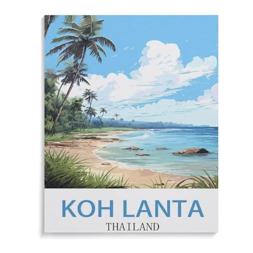 KOH Lanta Thailand，Holz Puzzle 1000 Teile Spielzeug Für Erwachsene Dekompressionsspiel（75x50cm）-J43 von YYHMKBYY