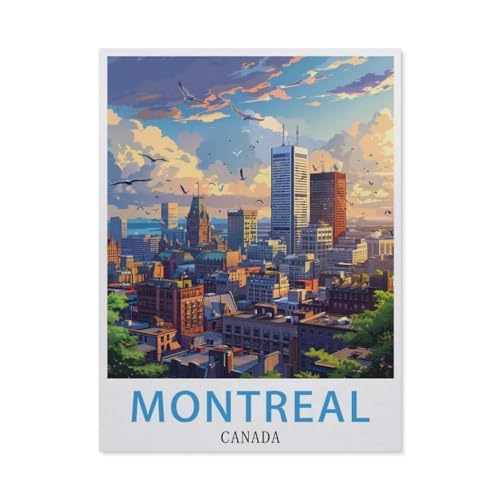 Kanada Montreal，Puzzles 1000 Teile für Erwachsene, Klassische Puzzle Jungen Mädchen Puzzle für Kinder Teenager Lernspiel Spielzeug（75x50cm）-BF18 von YYHMKBYY