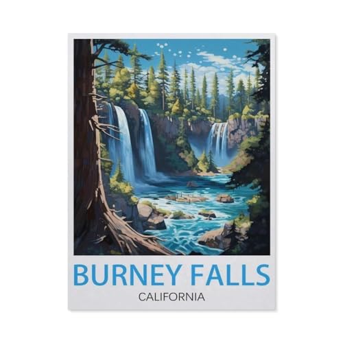 Klassisches Puzzle 3D Puzzle DIY Kit Holz Spielzeug Einzigartiges Geschenk，Burney Falls California ，Klassisches Puzzle 3D Puzzle DIY Kit Holz Spielzeug Einzigartiges Geschenk（75x50cm）-BD52 von YYHMKBYY