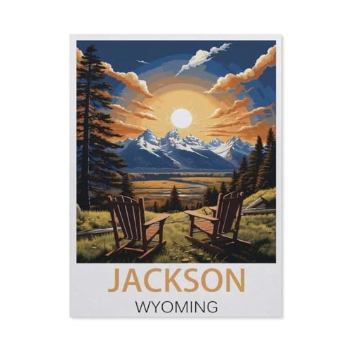 Klassisches Puzzle 3D Puzzle DIY Kit Holz Spielzeug Einzigartiges Geschenk，Jackson Wyoming，Klassisches Puzzle 3D Puzzle DIY Kit Holz Spielzeug Einzigartiges Geschenk（75x50cm）-BH17 von YYHMKBYY