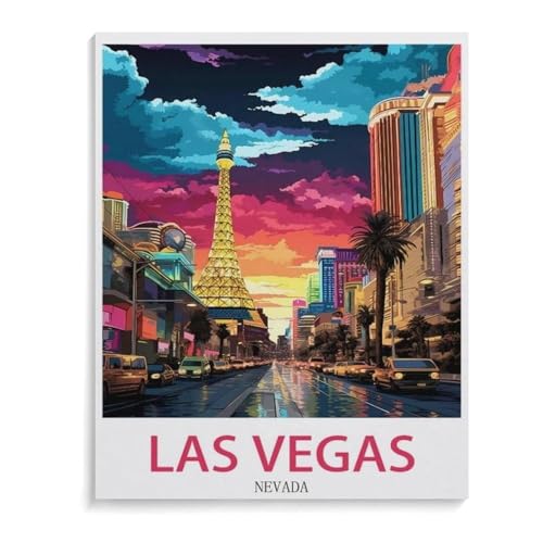 Klassisches Puzzle 3D Puzzle DIY Kit Holz Spielzeug Einzigartiges Geschenk，Vintages Reiseplakat Las Vegas Nevada，Klassisches Puzzle 3D Puzzle DIY Kit Holz Spielzeug Einzigartiges Geschenk-J17 von YYHMKBYY