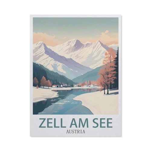 Klassisches Puzzle 3D Puzzle DIY Kit Holz Spielzeug Einzigartiges Geschenk，Zell Am See Österreich，Klassisches Puzzle 3D Puzzle DIY Kit Holz Spielzeug Einzigartiges Geschenk（75x50cm）-BR45 von YYHMKBYY