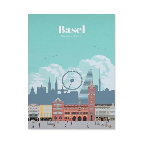 Klassisches Puzzle 3D Puzzle DIY Kit Papier Spielzeug Einzigartiges Geschenk，Basel-Schweizland，Klassisches Puzzle 3D Puzzle DIY Kit Papier Spielzeug Einzigartiges Geschenk（38x26cm）-AS51 von YYHMKBYY