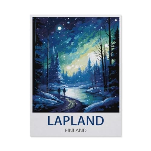 Klassisches Puzzle 3D Puzzle DIY Kit Papier Spielzeug Einzigartiges Geschenk，Lappland Finnland,Klassisches Puzzle 3D Puzzle DIY Kit Papier Spielzeug Einzigartiges Geschenk（50x70cm）-AP59 von YYHMKBYY