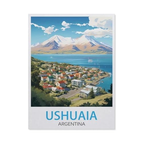 Klassisches Puzzle 3D Puzzle DIY Kit Papier Spielzeug Einzigartiges Geschenk，Ushuaia Argentinien，Klassisches Puzzle 3D Puzzle DIY Kit Papier Spielzeug Einzigartiges Geschenk（38x26cm）-AZ11 von YYHMKBYY