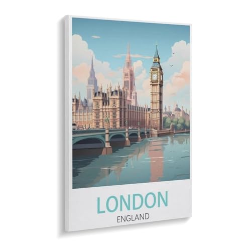 London England，1000 Stück Erwachsene Papier Landschaft Puzzles Für Kinder Lernspielzeug Geschenke（38x26cm）-W7 von YYHMKBYY