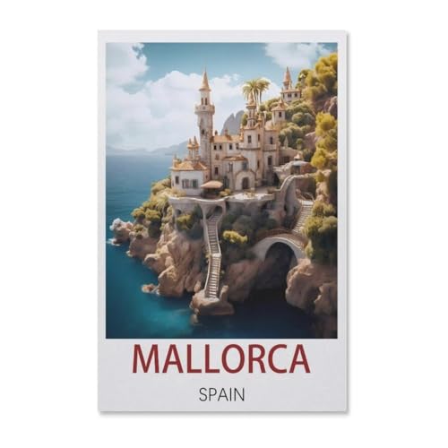 Mallorca Spanien，Puzzles 1000 Teile für Erwachsene, Klassische Puzzle Jungen Mädchen Puzzle für Kinder Teenager Lernspiel Spielzeug（50x70cm）-AB9 von YYHMKBYY