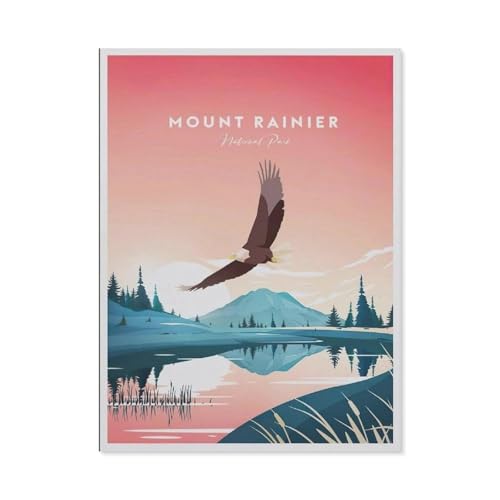 Mount-Rainier，1000 Stück Erwachsene Papier Landschaft Puzzles Für Kinder Lernspielzeug Geschenke（38x26cm）-BL18 von YYHMKBYY