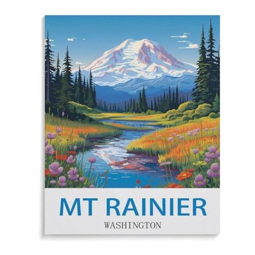 Mt. Rainier Washington，Puzzles, 1000-teiliges Puzzle Für Erwachsene Und Kinder Ab 10 Jahren（50x70cm）-K11 von YYHMKBYY