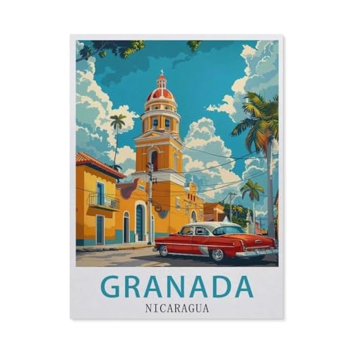 Nicaragua Granada，1000 Stück Erwachsene Papier Landschaft Puzzles Für Kinder Lernspielzeug Geschenke（50x70cm）-AY71 von YYHMKBYY