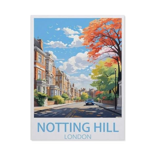 Notting Hill London，Holz Puzzle 1000 Teile Spielzeug Für Erwachsene Dekompressionsspiel（75x50cm）-BR71 von YYHMKBYY