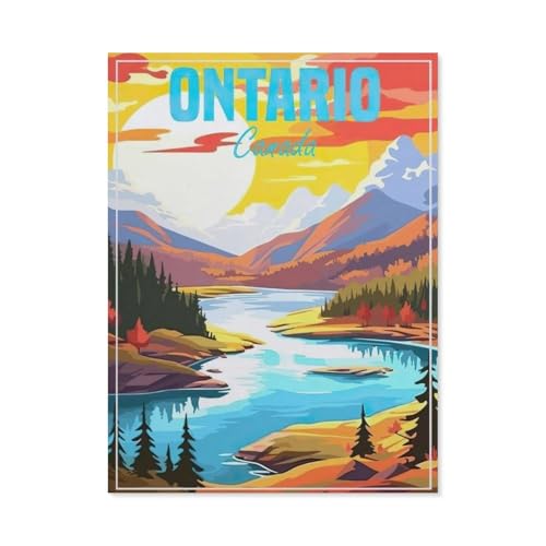 Ontario, Kanada，Holz Puzzle 1000 Teile Spielzeug Für Erwachsene Dekompressionsspiel（75x50cm）-AS77 von YYHMKBYY