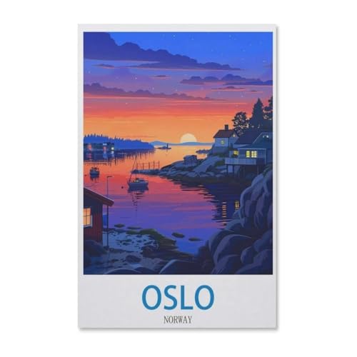 Papier Jigsaw Puzzle 1000 Stück，Oslo Norwegen，Erwachsene Kinder Spielzeug Dekompressionsspiel（50x70cm）-H44 von YYHMKBYY