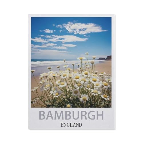 Papier Puzzle 1000 Stück，Bamburgh England，Lernspielzeug Für Erwachsene Geburtstagsgeschenk（38x26cm）-AC75 von YYHMKBYY