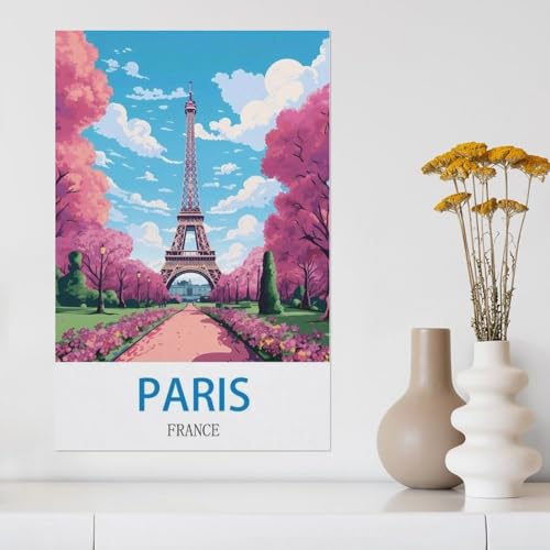 Paris Frankreich，Papier Puzzle 1000 Teile Spielzeug Für Erwachsene Dekompressionsspiel（38x26cm）-Y19 von YYHMKBYY