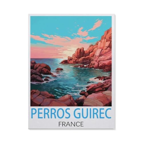 Perros Guirec Frankreich，Klassisches Puzzle 3D Puzzle DIY Kit Papier Spielzeug Einzigartiges Geschenk（50x70cm）-AI97 von YYHMKBYY