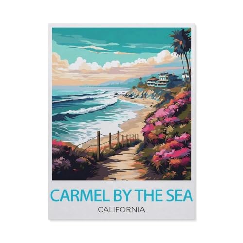 Puzzle，Carmel by The Sea Kalifornien，Für Kinder Und Erwachsene Holz Personalisiertes Puzzle-Spaß-Spiel 1000pcs（75x50cm）-AQ88 von YYHMKBYY