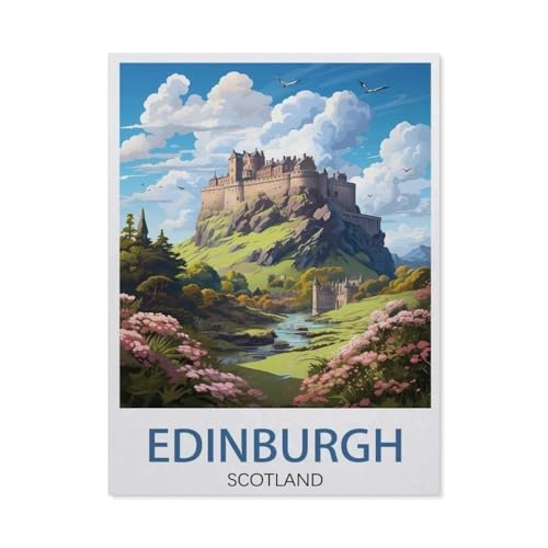 Puzzle，Edinburgh Castle Schottland，Für Kinder Und Erwachsene Holz Personalisiertes Puzzle-Spaß-Spiel 1000pcs（75x50cm）-BB89 von YYHMKBYY