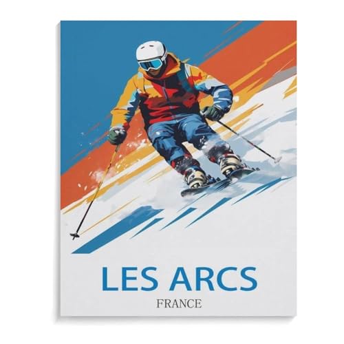 Puzzle，Les Arcs Frankreich Poster，Für Kinder Und Erwachsene Karton Personalisiertes Puzzle-Spaß-Spiel 1000pcs（75x50cm）-L92 von YYHMKBYY