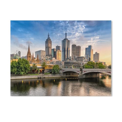 Puzzle，Melbourne CBD，Für Kinder Und Erwachsene Holz Personalisiertes Puzzle-Spaß-Spiel 1000pcs（75x50cm-496 von YYHMKBYY