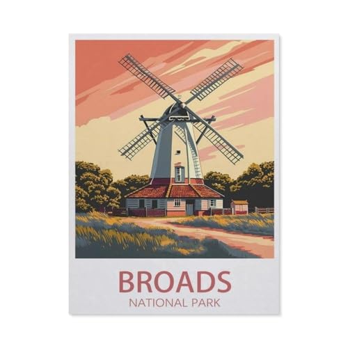 Puzzle 1000 Stück，Broads National Park England，Papier Kinderspielzeug Dekompression Spiel（38x26cm）-AY4 von YYHMKBYY