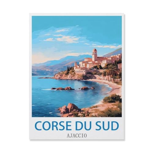 Puzzle 1000 Stück，Corse Du Sud, Ajaccio，Klassische Puzzle 3D Puzzle DIY Kit Holz Spielzeug Einzigartiges Geschenk Wohnkultur（75x50cm）-Q53 von YYHMKBYY