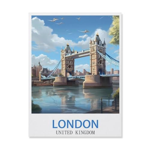 Puzzle 1000 Stück，London, Vereinigtes Königreich，Klassische Puzzle 3D Puzzle DIY Kit Papier Spielzeug Einzigartiges Geschenk Wohnkultur（38x26cm）-R99 von YYHMKBYY