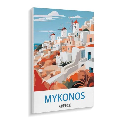 Puzzle 1000 Stück，Mykonos, Griechenland，Klassische Puzzle 3D Puzzle DIY Kit Papier Spielzeug Einzigartiges Geschenk Wohnkultur（50x70cm）-W50 von YYHMKBYY