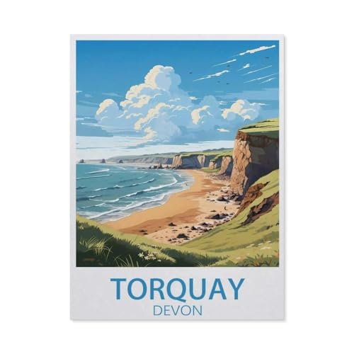 Puzzle 1000 Stück，Torquay Devon，Für Holz Erwachsene Spielzeug Dekompression Spiel（75x50cm）-AT75 von YYHMKBYY