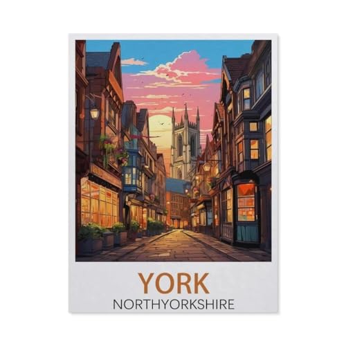 Puzzle 1000 Stück，York North Yorkshire，Klassische Puzzle 3D Puzzle DIY Kit Papier Spielzeug Einzigartiges Geschenk Wohnkultur（50x70cm）-BR48 von YYHMKBYY