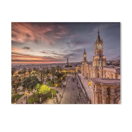 Puzzle 1000 Teile，Arequipa Sonnenuntergang Peru，DIY Handwerk Geschenk（75x50cm-475 von YYHMKBYY