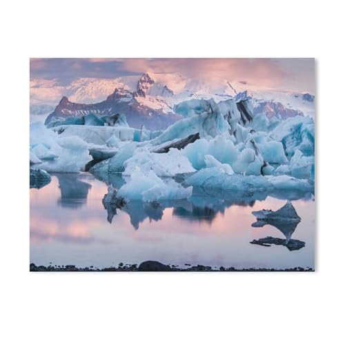 Puzzle 1000 Teile，Gletscherlagune Jokulsarlon, Island，Karton Puzzle 1000 Teile Spielzeug Für Erwachsene Dekompressionsspiel（50x70cm-532 von YYHMKBYY