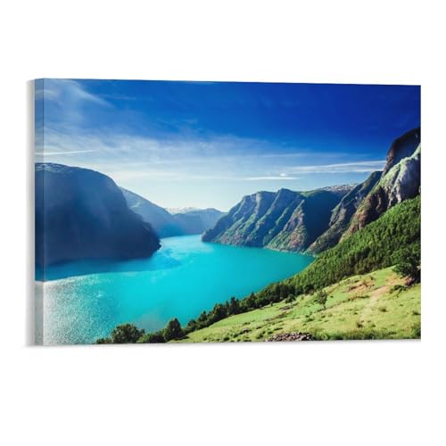 Puzzle 1000 Teile，Norwegens Fjordlandschaft，Puzzle 1000 Teile Tiere Geschicklichkeitsspiel für die ganze Familie, farbenfrohes Platzierungsspiel,Papierpuzzle（50x70cm）-163 von YYHMKBYY