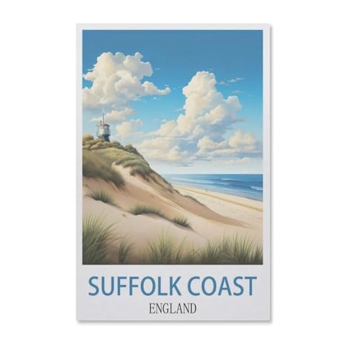 Puzzle 1000 Teile，Suffolk Coast, England，Papier Kinder Wiedergeboren Dekompressionsspiel（50x70cm）-AA71 von YYHMKBYY