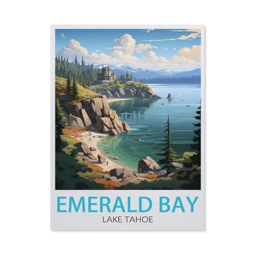 Puzzle 1000 Teile Erwachsene，Emerald Bay Lake Tahoe，Papier Puzzle（50x70cm）-BR39 von YYHMKBYY