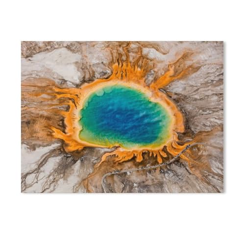 Puzzle 1000 Teile Erwachsene Kinde Spaß Lernspielzeug Geschenke，Grand Prismatic Spring im Yellowstone National Park（75x50cm-627 von YYHMKBYY