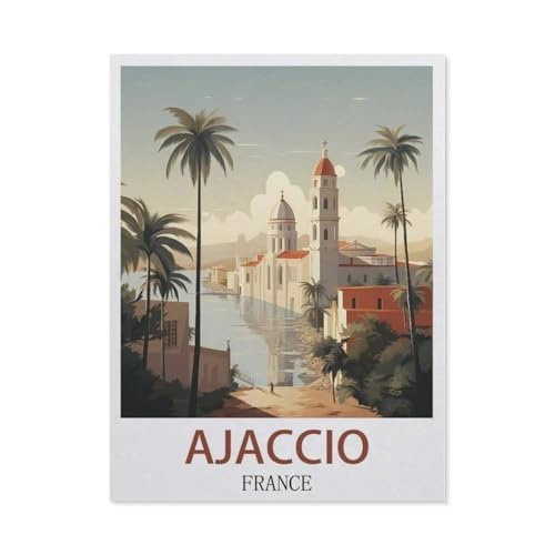 Puzzle 1000 Teile Erwachsene Puzzle Papier Puzzle Klassisches 3D Puzzle，Ajaccio Frankreich，DIY Collectibles Moderne Wohnkultur（38x26cm）-AD15 von YYHMKBYY