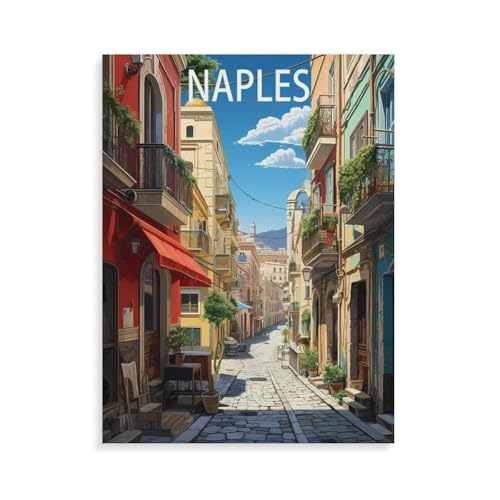 Puzzle 1000 Teile Erwachsene Puzzle Papier Puzzle Klassisches 3D Puzzle，Neapel Italien Straße，DIY Collectibles Moderne Wohnkultur（50x70cm）-P11 von YYHMKBYY