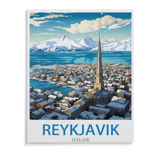 Puzzle 1000 Teile Erwachsene Puzzle Papier Puzzle Klassisches 3D Puzzle，Reykjavik，DIY Collectibles Moderne Wohnkultur（50x70cm）-M89 von YYHMKBYY