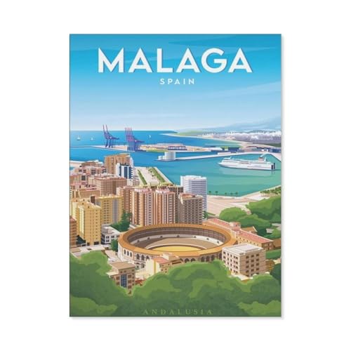 Puzzle 1000 Teile Erwachsene Puzzle Papier Puzzle Klassisches 3D Puzzle，Spanien Malaga Stierkampfarena，DIY Collectibles Moderne Wohnkultur（50x70cm）-BK92 von YYHMKBYY