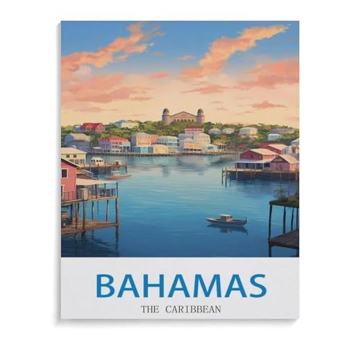 Puzzle 1000 Teile Erwachsenen Puzzle，Bahamas Karibik，Kind Aus Holz Puzzle Panorama Art DIY Leisure Game Fun Geschenk Spielzeug Geeignete Freunde Familie（75x50cm）-J78 von YYHMKBYY