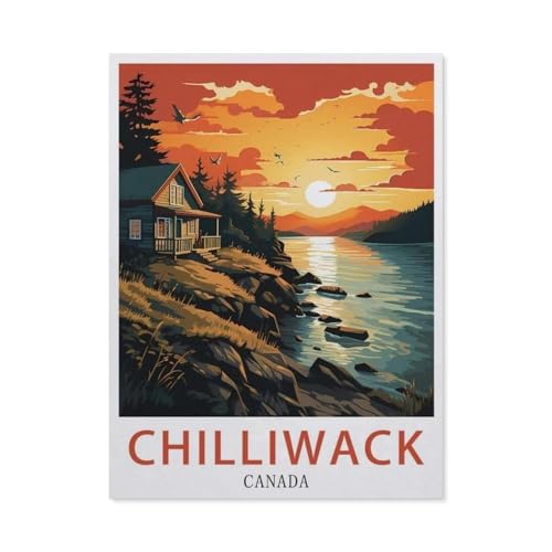 Puzzle 1000 Teile Erwachsenen Puzzle，Chilliwack Kanada，Kind Aus Holz Puzzle Panorama Art DIY Leisure Game Fun Geschenk Spielzeug Geeignete Freunde Familie（75x50cm）-BA45 von YYHMKBYY