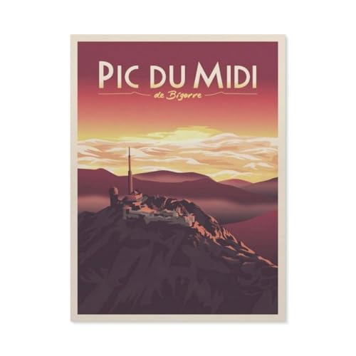 Puzzle 1000 Teile Erwachsenen Puzzle，Frankreich,Pic Du Midi De Bigorre，Kind Aus Holz Puzzle Panorama Art DIY Leisure Game Fun Geschenk Spielzeug Geeignete Freunde Familie（75x50cm）-BO41 von YYHMKBYY