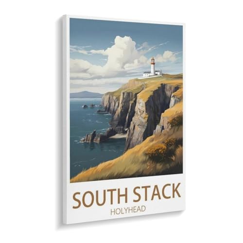 Puzzle 1000 Teile Erwachsenen Puzzle，South Stack, Holyhead，Kind Aus Holz Puzzle Panorama Art DIY Leisure Game Fun Geschenk Spielzeug Geeignete Freunde Familie（75x50cm）-U89 von YYHMKBYY