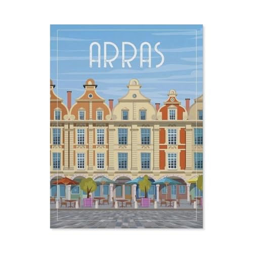 Puzzle 1000 Teile Landschaft Erwachsene Puzzle Holz Puzzle 3D Klassisches Puzzle，Arras Frankreich Haus，DIY Moderne Kunst Hauptdekor（75x50cm）-BN3 von YYHMKBYY