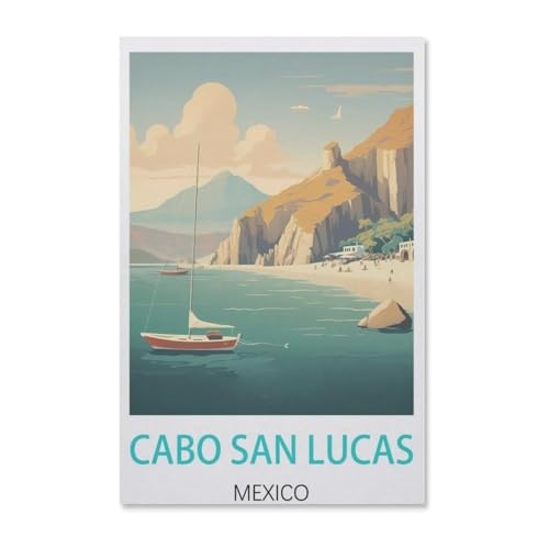 Puzzle 1000 Teile Landschaft Erwachsene Puzzle Holz Puzzle 3D Klassisches Puzzle，Cabo San Lucas Mexiko，DIY Moderne Kunst Hauptdekor（75x50cm）-AB61 von YYHMKBYY