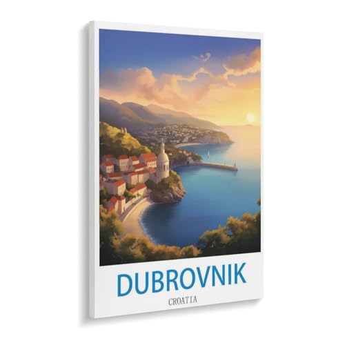 Puzzle 1000 Teile Landschaft Erwachsene Puzzle Holz Puzzle 3D Klassisches Puzzle，Dubrovnik Kroatien，DIY Moderne Kunst Hauptdekor（75x50cm）-X92 von YYHMKBYY