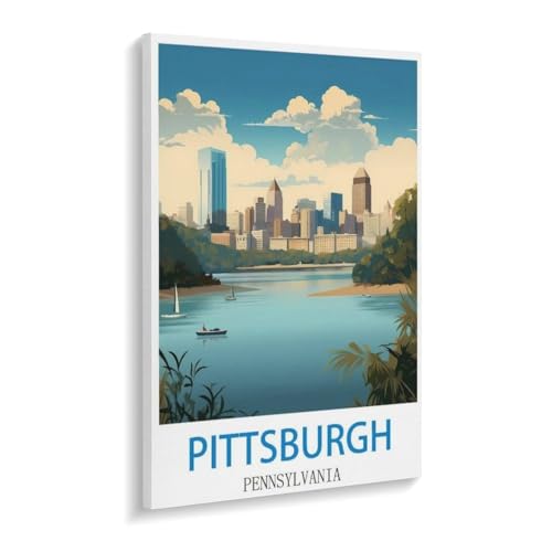 Puzzle 1000 Teile Landschaft Erwachsene Puzzle Papier Puzzle 3D Klassisches Puzzle，Pittsburgh Pennsylvania，DIY Moderne Kunst Hauptdekor（50x70cm）-V73 von YYHMKBYY